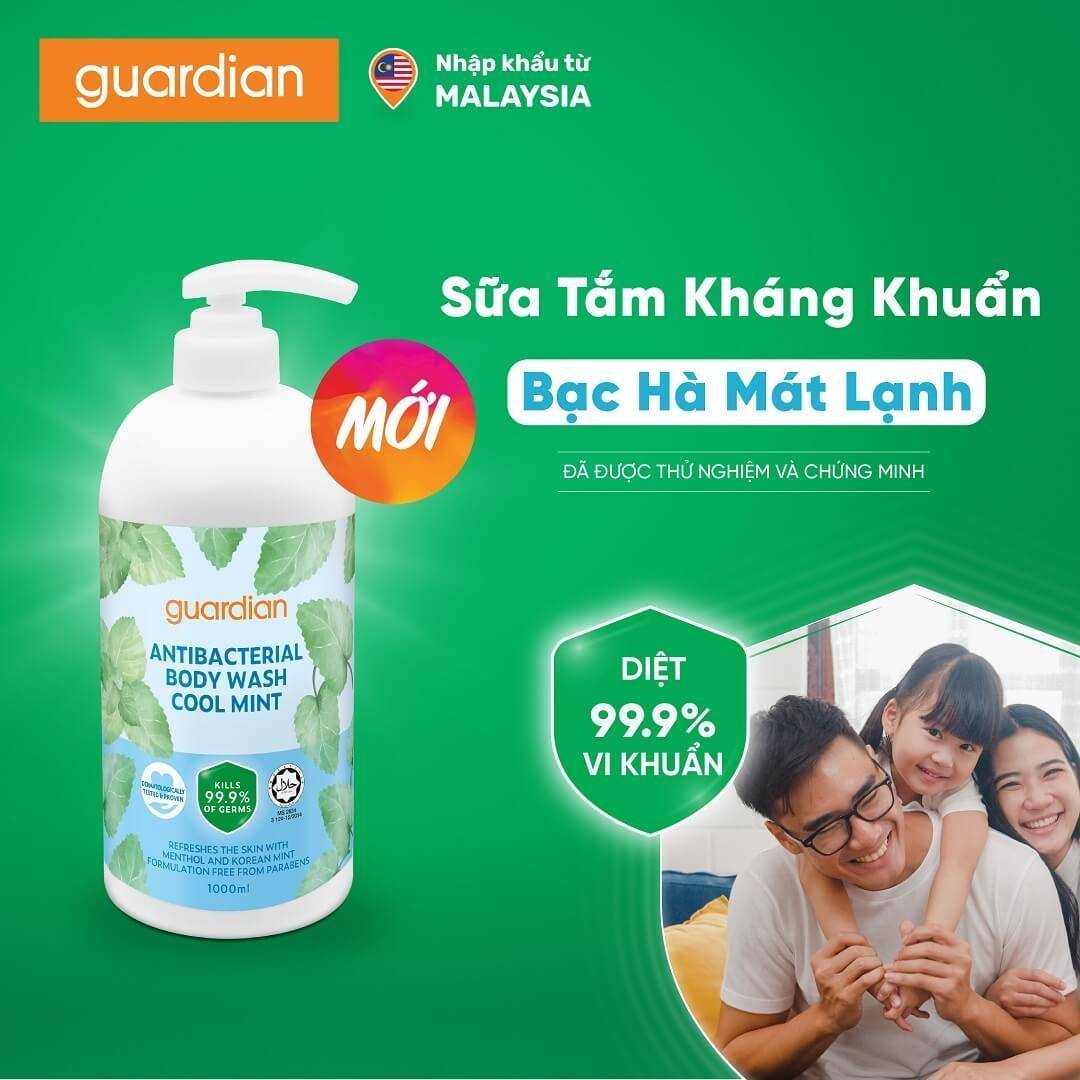 sua-tam-khang-khuan-guardian-cool-mint-antibacterial-body-wash-bac-ha-mat-lanh-1000ml