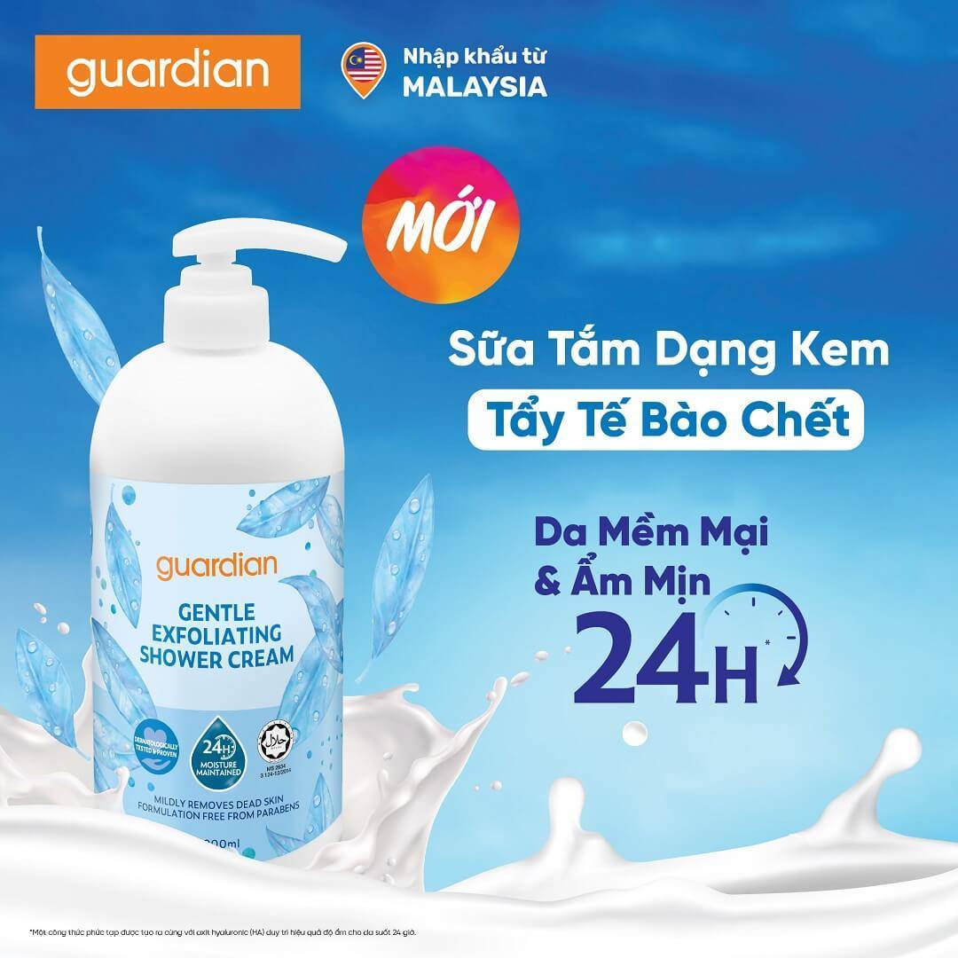 sua-tam-dang-kem-tay-te-bao-chet-guardian-gentle-exfoliating-shower-cream-1000ml