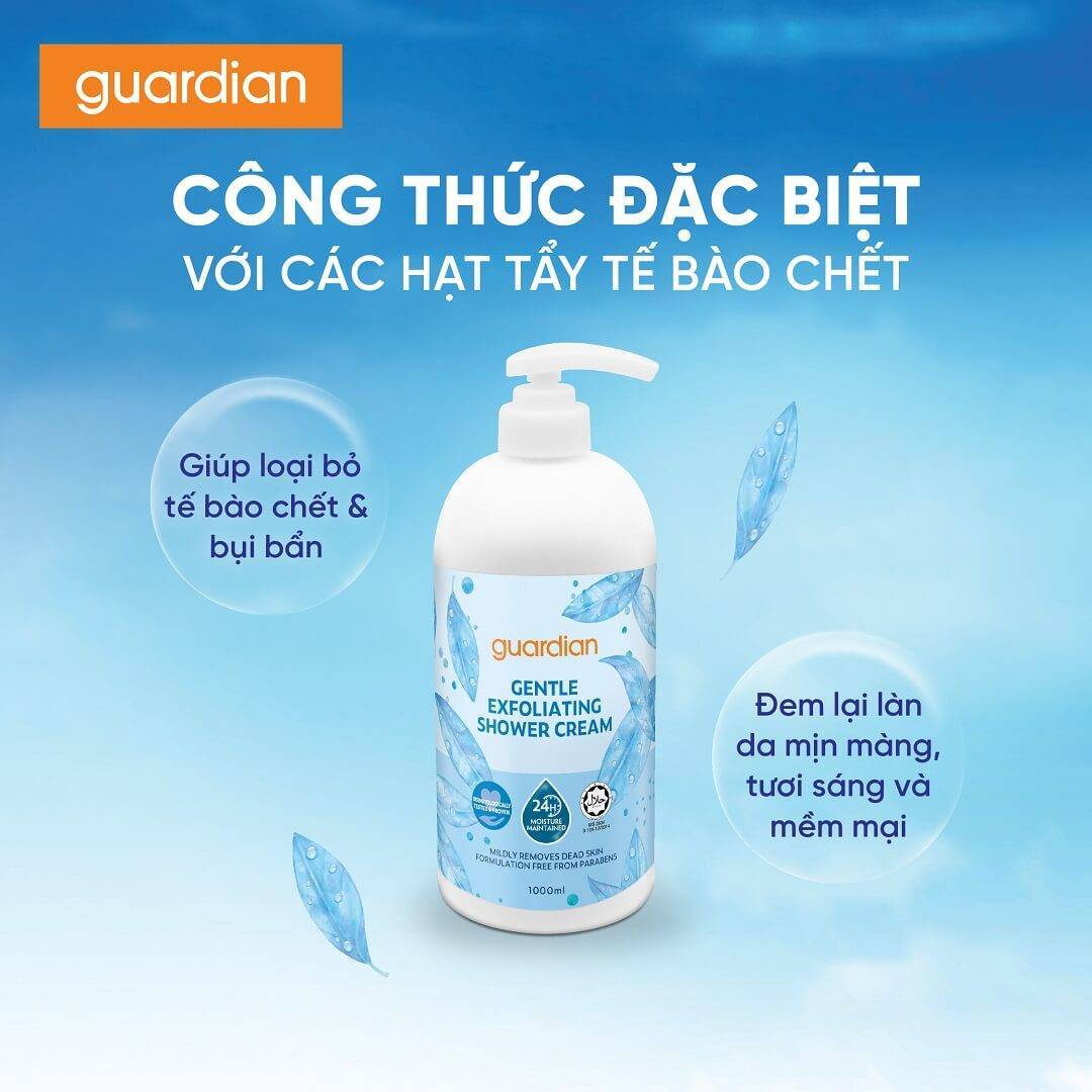 sua-tam-dang-kem-tay-te-bao-chet-guardian-gentle-exfoliating-shower-cream-1000ml