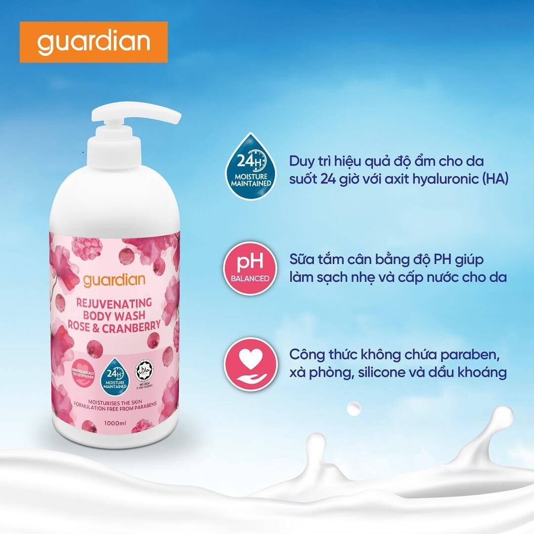 sua-tam-tre-hoa-da-guardian-rejuvenating-rose-cranberry-body-wash-hoa-hong-nam-viet-quat-1000ml