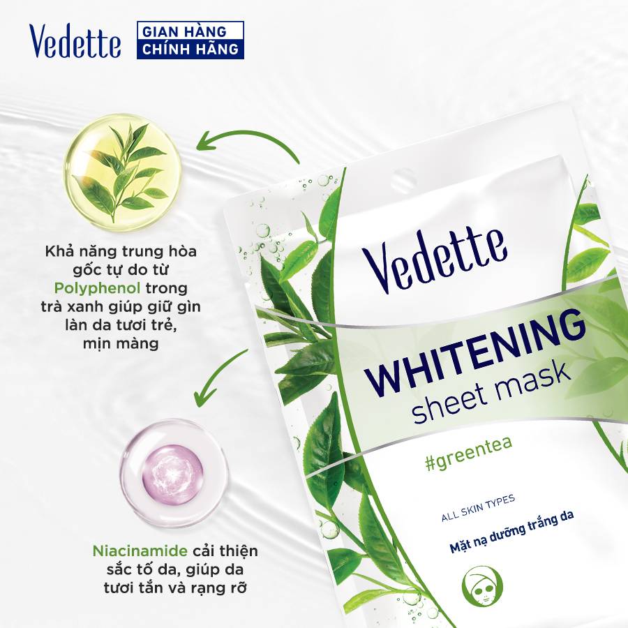 mat-na-giay-duong-trang-da-vedette-whitening-sheet-mask-chiet-xuat-tra-xanh-22ml