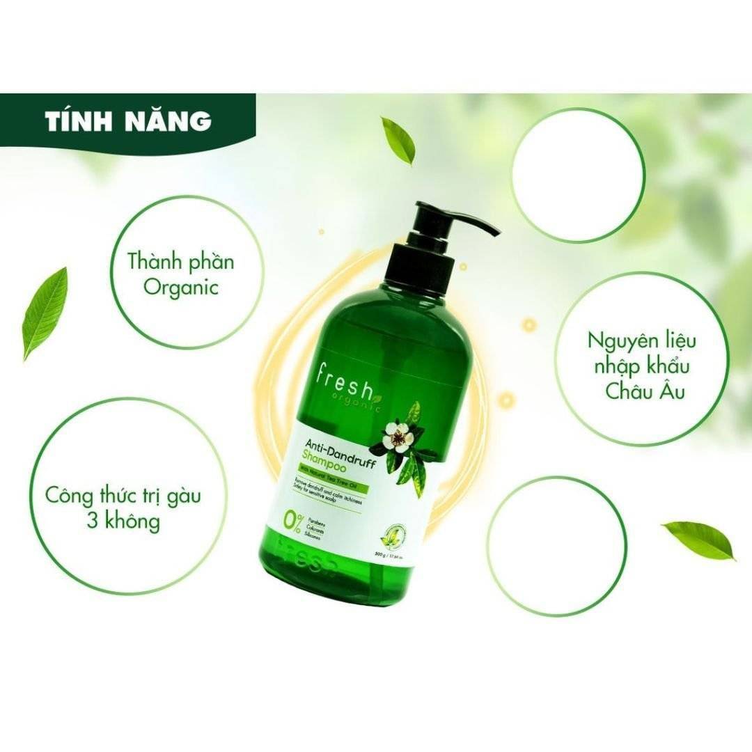 dau-goi-giam-gau-fresh-tea-tree-anti-dandruff-shampoo-organic-chiet-xuat-tu-tram-tra-500g