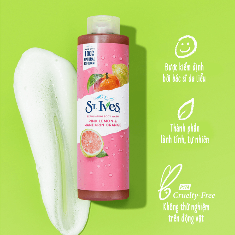 sua-tam-thien-nhien-st.ives-pink-lemon-&-mandarin-orange-exfoliating-body-wash-chiet-xuat-cam-chanh-650ml