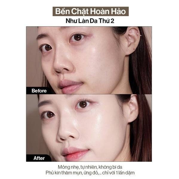 Phấn Nước Trang Điểm Cho Da Nhạy Cảm Glamrr Q Long Wear DD Cushion #02 Natural Beige Da Trung Bình 13g