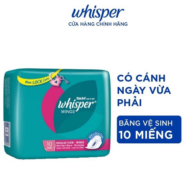 bang-ve-sinh-ngay-thuong-23cm-whisper-goi-10-mieng