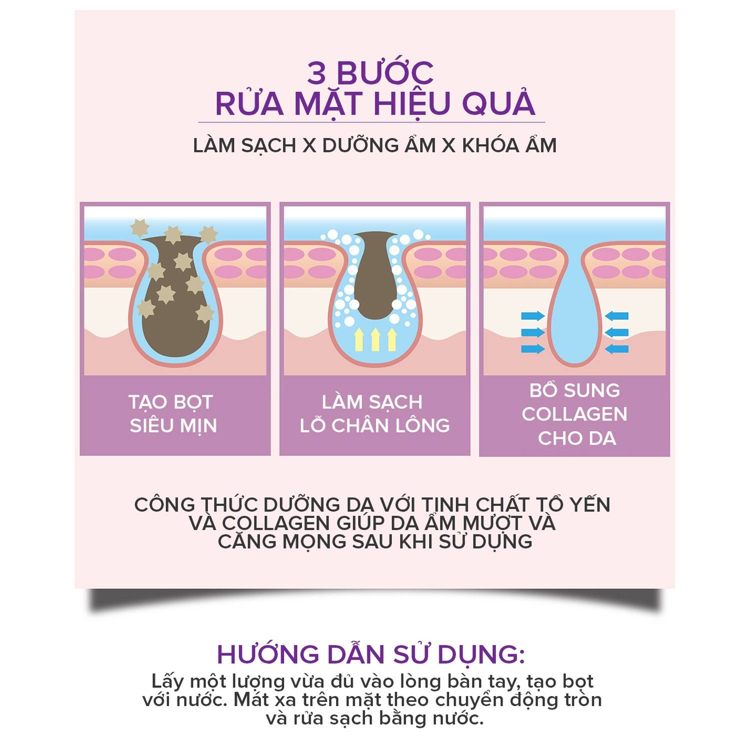 sua-rua-mat-sach-sau-&-duong-da-min-mang-bio-essence-birds-nest-collagen-cleanser-100g