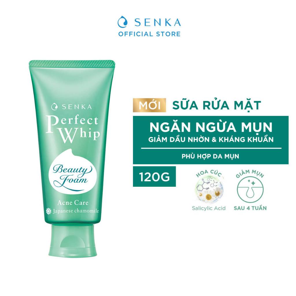 sua-rua-mat-danh-cho-da-mun-senka-perfect-whip-acne-care-100gr