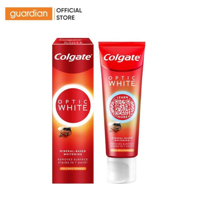 Kem Đánh Răng Sáng Răng Từ Khoáng Núi Lửa Colgate Optic White Volcanic 