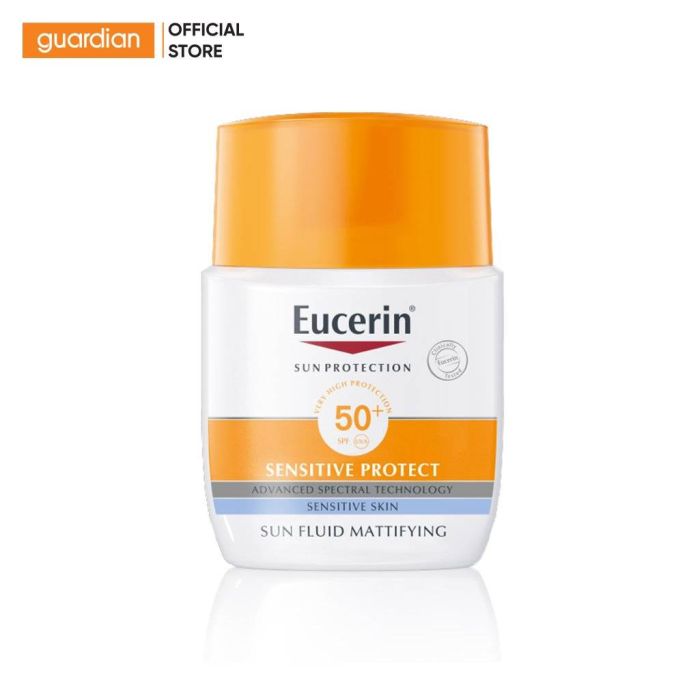 Kem Chống Nắng Cho Da Nhạy Cảm Eucerin Sun Fluid Mattifying Spf50+ 50Ml