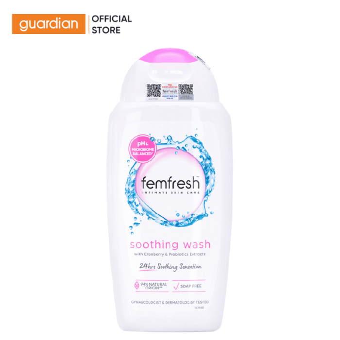 Dung Dịch Vệ Sinh Phụ Nữ Cao Cấp Giúp Làm Dịu Da Femfresh Soothing Wash 250Ml