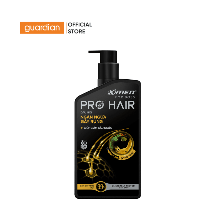 Dầu Gội Ngăn Ngừa Gãy Rụng & Giảm Gàu Ngứa Xmen For Boss Pro Hair 350G