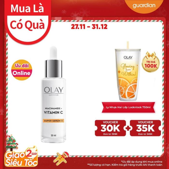 Super Serum Dưỡng Trắng Da Olay Niacinamide & Vitamin C 30ml