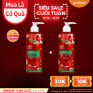 Sữa Tắm Dưỡng Sáng Da De Leaf Pomegranate Glow And Firm Serum Shower Gel Chiết Xuất Từ Lựu Đỏ Dạng Gel 450ml