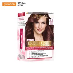 Kem Nhuộm Tóc Phủ Bạc L'Oreal PAris Excellence Creme 4.2 Pearly Brown Màu Nâu Ánh Tím 172Ml