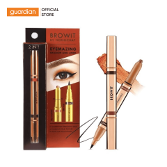 Bút Sáp Mắt Và Kẻ Mắt Browit 2 In 1 Eyemazing Shadow And Liner #Elegant Gold 0,85Ml + 0,60Gr