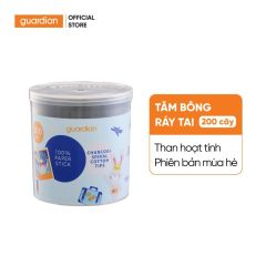 tam-bong-ray-tai-than-hoat-tinh-guardian-charcoal-cotton-tips-phien-ban-mua-he-200-cay