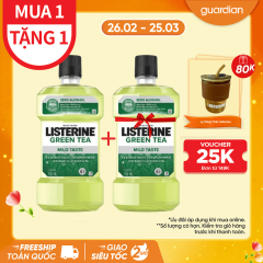 Nước Súc Miệng Trà Xanh Listerine Natural Greentea Zero Alcohol Listerine 750Ml