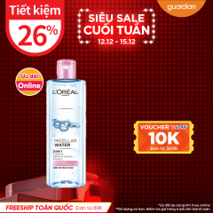 Nước Tẩy Trang Dưỡng Ẩm Cho Da Thường, Khô L'Oreal Paris Micellar Water 3-In-1 Moisturizing Even For Sensitive Skin 400Ml