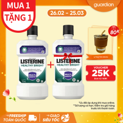 Nước Súc Miệng Giúp Làm Trắng Răng Healthy Bright Listerine 750Ml