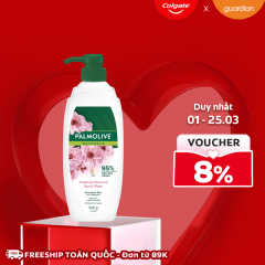 Sữa Tắm Thiên Nhiên Sảng Khoái Dịu Êm Palmolive Naturals Calming Pleasure Body Wash Moisturising Milk Chiết Xuất Hoa Anh Đào Và Sữa 600ml