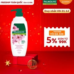 Sữa Tắm Thiên Nhiên Sảng Khoái Dịu Êm Palmolive Naturals Calming Pleasure Body Wash Moisturising Milk Chiết Xuất Hoa Anh Đào Và Sữa 600ml