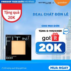 Phấn Mịn Lì Tự Nhiên Tông 110 Fit Me Matte + Poreless Maybelline 9Gr