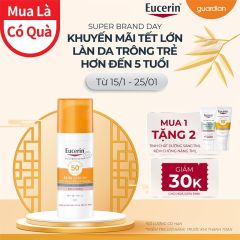 Kem Chống Nắng Dưỡng Ẩm Giúp Hỗ Trợ Sáng Da Eucerin Sun Serum Double Whitening Spf50+ 50Ml