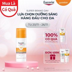 Kem Chống Nắng Dưỡng Ẩm Giúp Hỗ Trợ Sáng Da Eucerin Sun Serum Double Whitening Spf50+ 50Ml