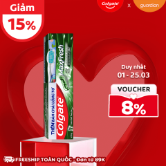 Kem Đánh Răng Colgate Maxfresh Than Tre 225Gr Tặng Bàn Chải Đánh Răng