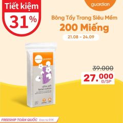 Bông Tẩy Trang Siêu Mềm Guardian Ultra Soft Facial Cotton 200 Miếng