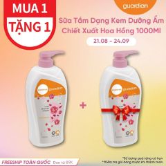 Sữa Tắm Dạng Kem Dưỡng Ẩm Guardian Essential Rose Moisturising Shower Cream Chiết Xuất Hoa Hồng 1000Ml