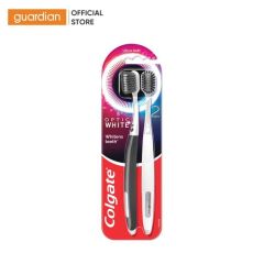 Bộ 2 Bàn Chải Đánh Răng Colgate Trắng Răng Optic White Với Lông Chải 2 Tầng Sạch Vượt Trội, Loại Bỏ Vết Ố