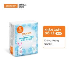 KHĂN GIẤY GÓI LẺ GUARDIAN SIÊU MỀM KHÔNG MÙI PHIÊN BẢN THỎ BUNNY - GÓI 10 TỜ