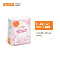 KHĂN GIẤY GÓI LẺ GUARDIAN SIÊU MỀM HƯƠNG HOA HỒNG PHIÊN BẢN THỎ BUNNY - GÓI 10 TỜ