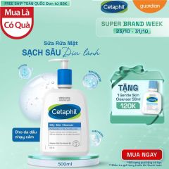 CETAPHIL SỬA RỬA MẶT DÀNH CHO DA HỖN HỢP & DA DẦU NHẠY CẢM OILY SKIN CLEANSER 500ML