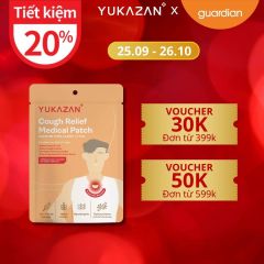 Miếng Dán Hỗ Trợ Giảm Ho Yukazan Adult Cough Relief Medical Patch Cho Người Lớn Gói 2 Miếng 