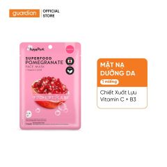 MẶT NẠ DƯỠNG SÁNG DA HAPPY MASK SUPEFOOD POMEGRANTE FACE MASK CHIẾT XUẤT LỰU ĐỎ VÀ VITAMIN C + B3 23ML