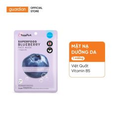 MẶT NẠ DƯỠNG ẨM HAPPY MASK SUPERFOOD BLUEBERRY FACE MASK CHIẾT XUẤT VIỆT QUẤT VÀ VITAMIN B5 23ML