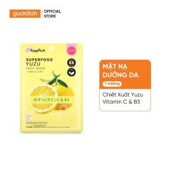 MẶT NẠ DƯỠNG SÁNG DA HAPPY MASK SUPERFOOD YUZY FACE MASK CHIẾT XUẤT TỪ TRÁI THANH YÊN VÀ VITAMIN C + B3 23ML