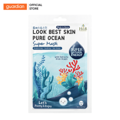 Mặt Nạ Cấp Ẩm, Làm Dịu & Căng Bóng Da HNB Look Best Skin Pure Ocean Super Mask 23g