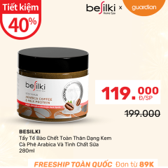 Tẩy Tế Bào Chết Toàn Thân Dạng Kem Besilki Cà Phê Arabica Và Tinh Chất Sữa 280ml