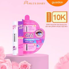 Mascara Hai Đầu Dán Và Gỡ Mi Mlen Diary 4in1 Plus Màu Đen 15g