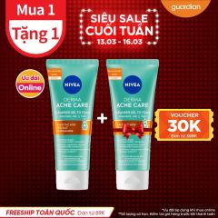 Sữa Rửa Mặt Cho Da Mụn Nivea Derma Acne Care Cleanser Gel To Foam 90G