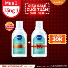 Nước Tẩy Trang Chăm Sóc Da Mụn Nivea Derma Acne Care Micellar 400Ml