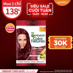 KEM NHUỘM TÓC MÀU THỜI TRANG GARNIER COLOR NATURALS ULTRA COLORS - MÀU 7.65 RASBERRY RED - ĐỎ THUẦN