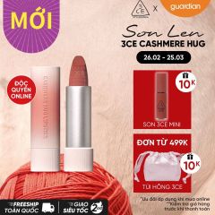 Son Sáp Mịn Lì 3CE Cashmere Hug Lipstick  #01 Oat - Be Yến Mạch 3.5G