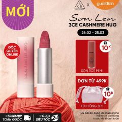 Son Sáp Mịn Lì 3CE Cashmere Hug Lipstick #05 Cozy Whisper - Hồng Hạ Phai 3.5G