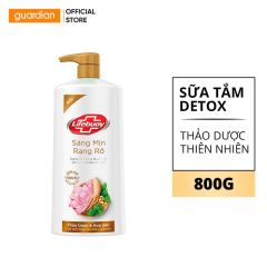 Sữa Tắm Detox Và Sạch Sâu Khỏi Bụi Mịn Pm2.5 Lifebuoy Detox Thảo Dược & Hoa Sen 800gr