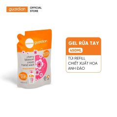 Túi Refill Kem Rửa Tay Dưỡng Ẩm Guardian Chiết Xuất Hoa Anh Đào 450ml