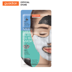 Mặt Nạ 2 Chức Năng Bùn Đen Và Oxy Purederm Multi-Area Black O2 Bubble Mask 20Gr